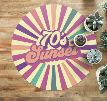 70s Sunset Vibes custom rug - TenStickers
