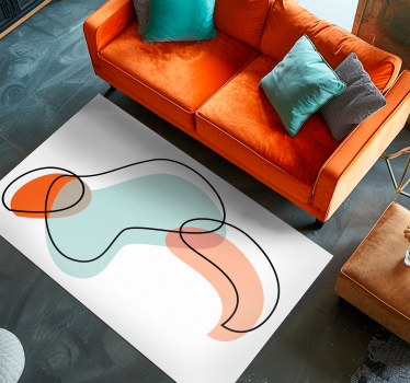 Abstract Geometric Shapes Overlay minimal rug - TenStickers