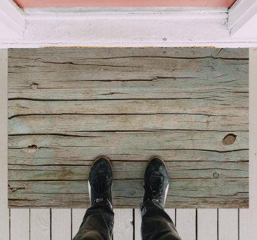 Aged Timber Texture wood effect vinyl rug - TenStickers