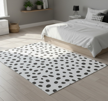 Animal print vinyl rug in classic dalmatian design - TenStickers