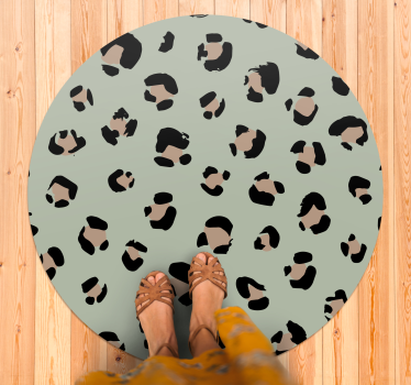 Animal print vinyl rug leopard print design - TenStickers