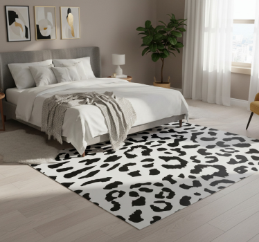 Animal print vinyl rug leopard simple print - TenStickers
