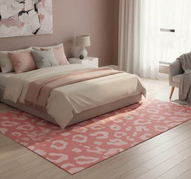 Animal print vinyl rug in pink leopard pattern - TenStickers