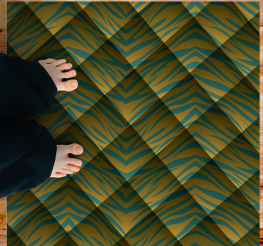 Animal print vinyl rug zebra pattern fusion - TenStickers