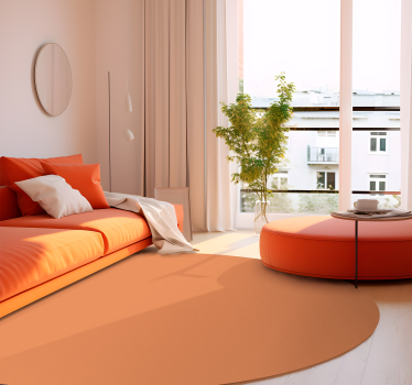 "Apricot Crush" circular vinyl rug - TenStickers