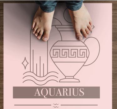 Aquarius Zodiac custom floor mat - TenStickers