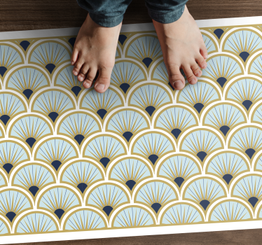 Art deco pattern geometric vinyl rug - TenStickers