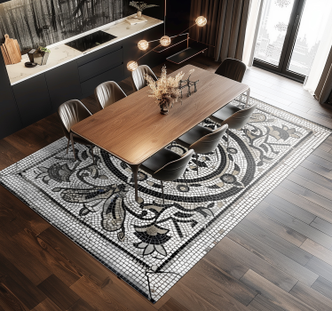 Art Nouveau design dining room carpet - TenStickers