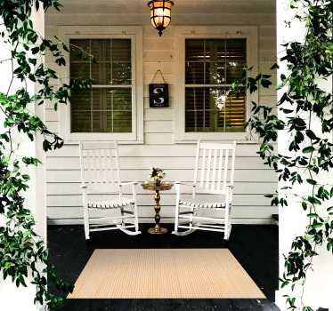 Bamboo pattern texture vinyl rug - TenStickers