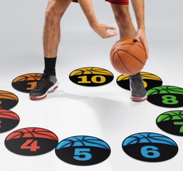 Basketball Training Floor Setup For Teenage Room - TenStickers