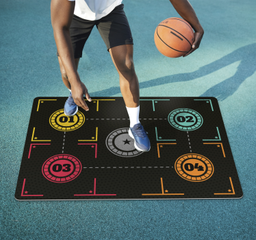 Basketball training sport design vinyl floor carpet - TenStickers