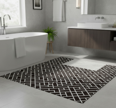 Bathroom vinyl rug adhesive for tiles - TenStickers