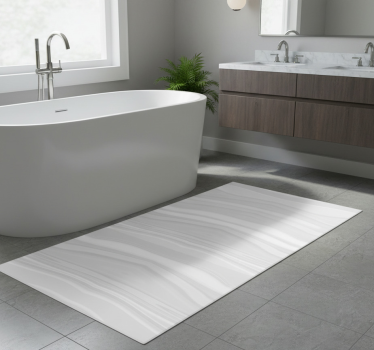 Bathroom vinyl rug close up of white marble - TenStickers