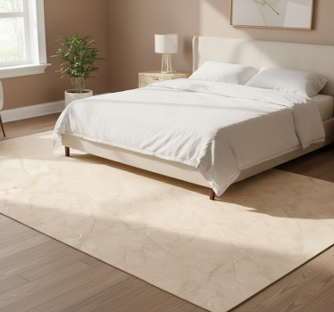 Bedroom vinyl rug light marble pattern - TenStickers