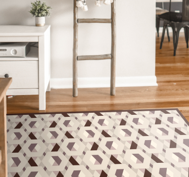 Beige hexagons geometric carpets - TenStickers