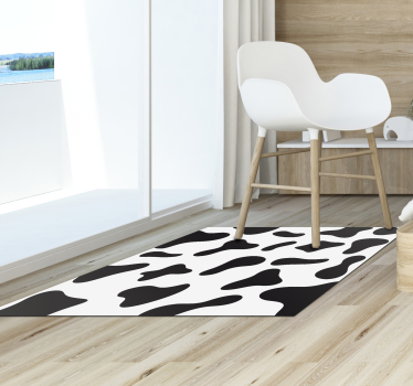 Contrasting Cowhide Pattern Animal Print Vinyl Carpet - TenStickers