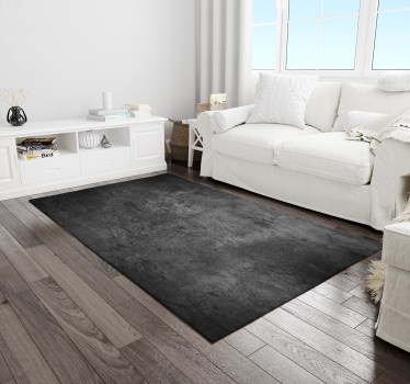 black cement stone effect vinyl rug - TenStickers