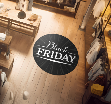 Black Friday circular vinyl floor mat - TenStickers