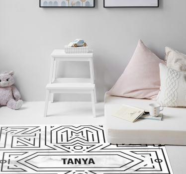 Art Déco maze teen vinyl rug - TenStickers