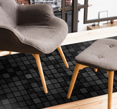 Black squares geometric carpets - TenStickers