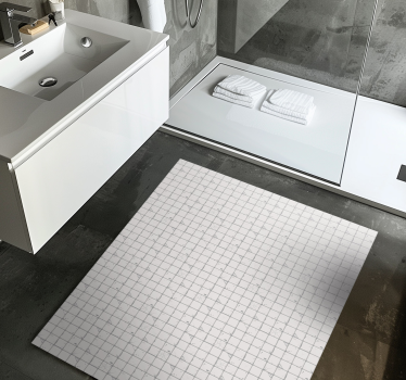 light grey aged tiles tile vinyl rug - TenStickers
