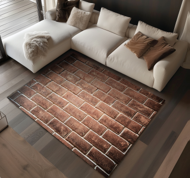 bricks effect stone effect vinyl rug - TenStickers