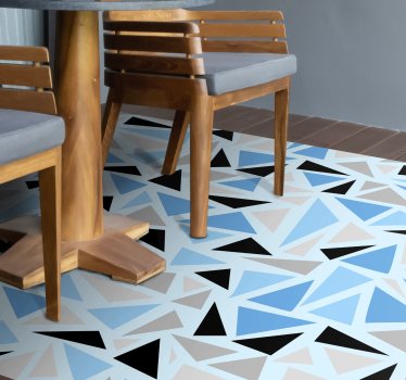 Bright blue mosaic mosaic vinyl flooring - TenStickers