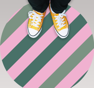 Bright striped concept striped vinyl rug - TenStickers