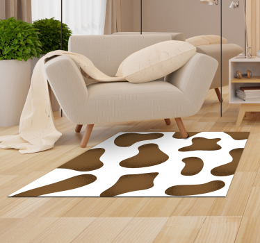 Abstract Cowhide Pattern Animal Print Vinyl Rug - TenStickers