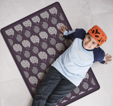 Cartoon Hedgehogs kids vinyl rug - TenStickers