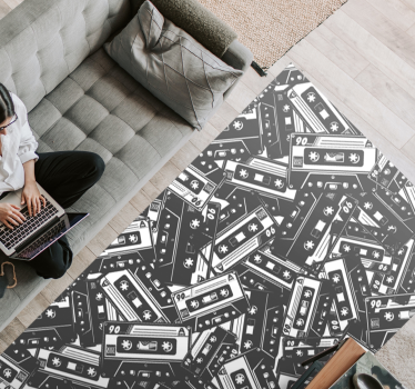 Cassette Tangle game vinyl rug - TenStickers