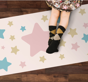 Celestial motif with stars vinyl rug - TenStickers
