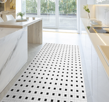 Checked Pattern Style tile vinyl rug - TenStickers