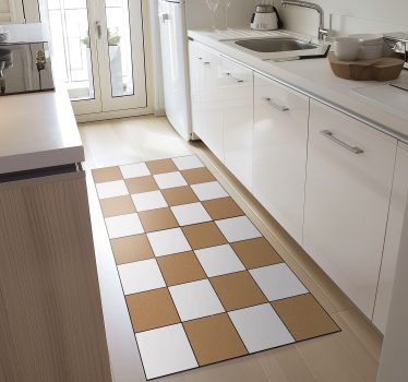 Checkerboard Pattern Decor Tile Rug - TenStickers