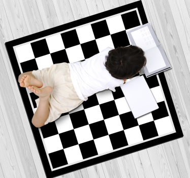 Chessboard kids vinyl rug - TenStickers