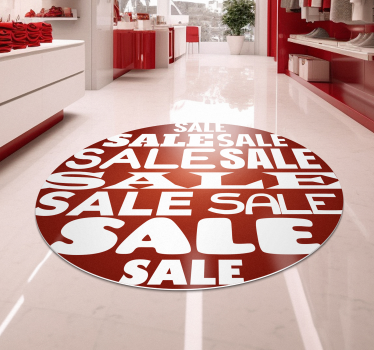 Promotion circular shape sales red vinyl floor carpet - TenStickers