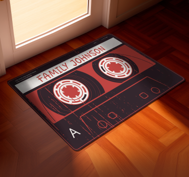 Classic Cassette Design Custom Family Rug - TenStickers