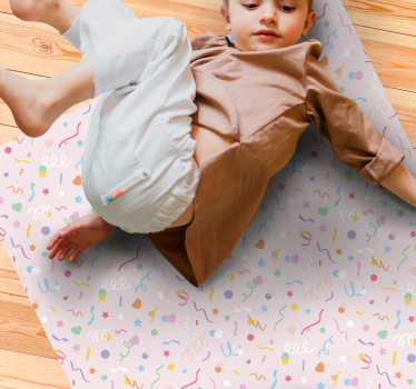 Colorful Party Confetti nursery vinyl rug - TenStickers