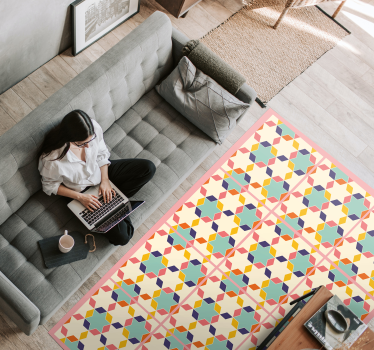 Colorful vintage tiles tile mat - TenStickers