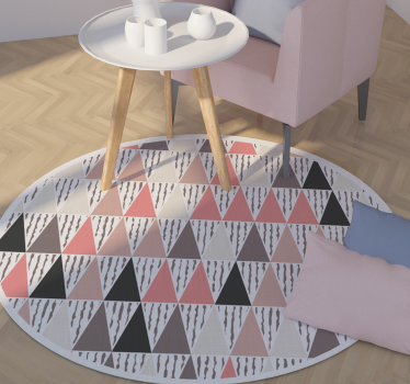 Coloured vinyl rug with triangle pattern - TenStickers
