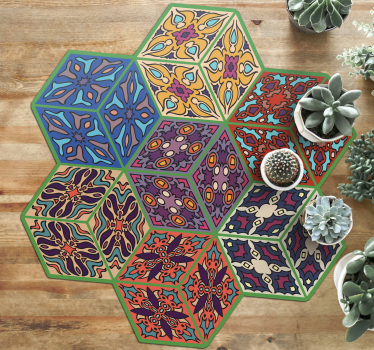 Colourful Tiles  tile mat - TenStickers