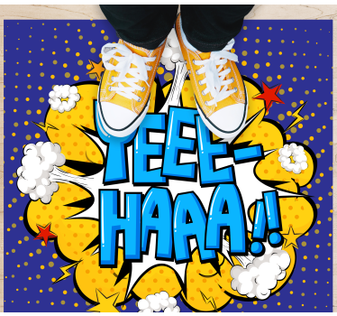 Comic action burst teen vinyl rug - TenStickers
