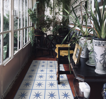 Compass Star Tiles tile vinyl rug - TenStickers