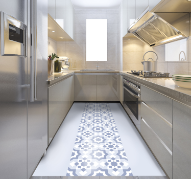 Culinary Tile Runner kitchen vinyl rug - TenStickers