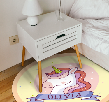 Customisable unicorn vinyl mat - TenStickers