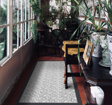 Dark grey ropes minimal vinyl hallway runner - TenStickers