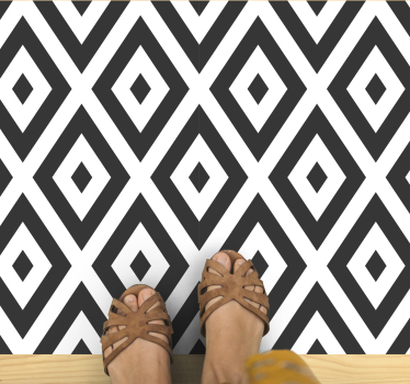 Diamond arrangement geometric vinyl rug - TenStickers