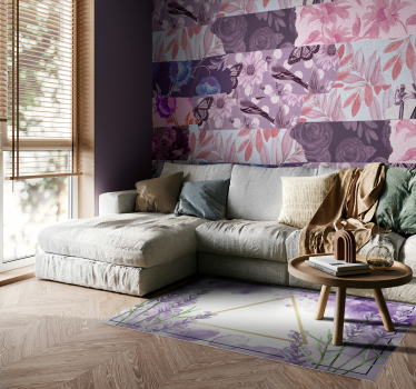 Digital lavender triangle contemporary rugs - TenStickers