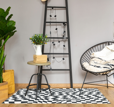 Distorted checkered contemporary rugs - TenStickers