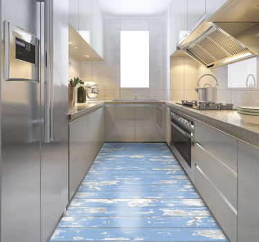 Distressed Wood Panels textured vinyl rug - TenStickers